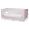 Baxton Studio Oksana Modern Contemporary Glam and Luxe Light Pink Velvet Fabric and Gold Finished Twin Size Daybed 174-10984-Zoro - alternate 4